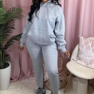 Gray and Blue Two Piece Fall/Winter Set Brand New Fast shipping